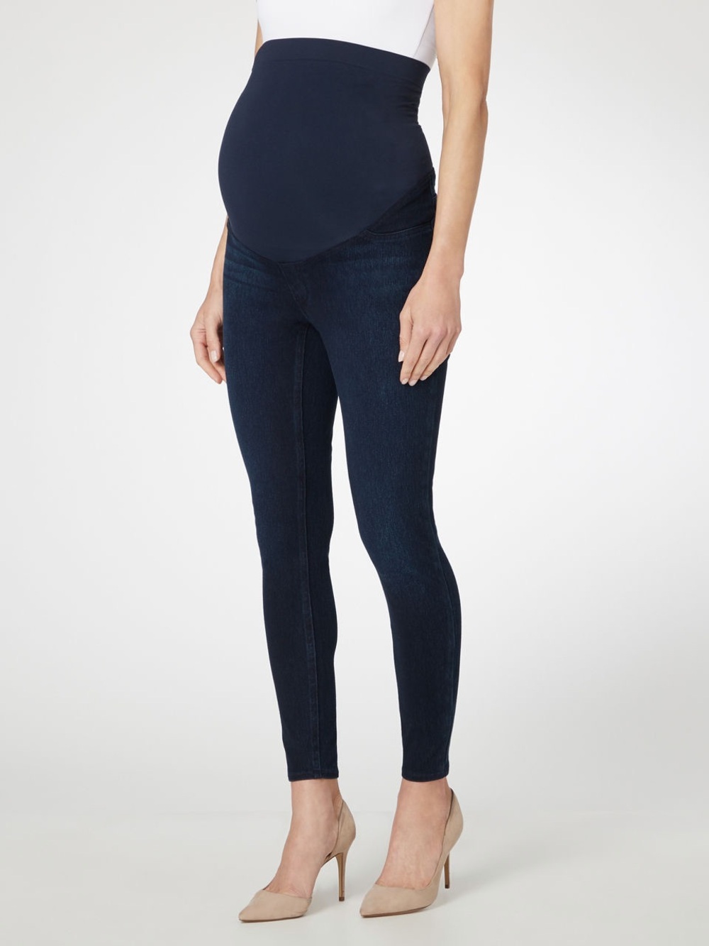 Spanx Mama Jean-ish Ankle Leggings Maternity Size S $110 Twilight